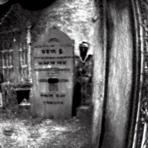 Image similar to cctv security cam grainy black and white footage of baron samedi in an spooky graveyard. baron samedi is looking at the camera.