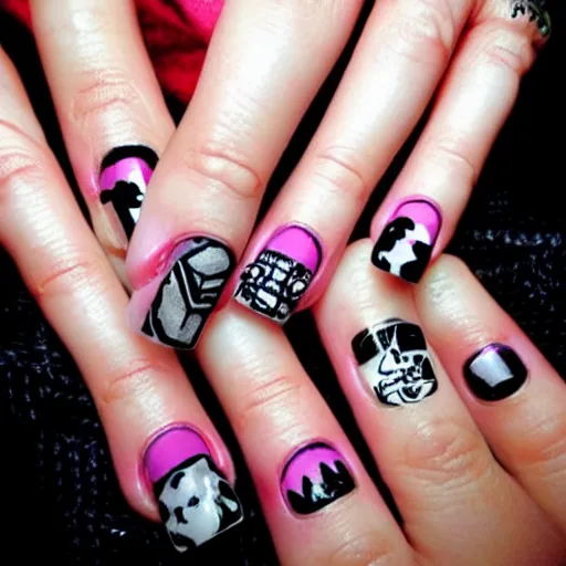 Image similar to punk rock nail art