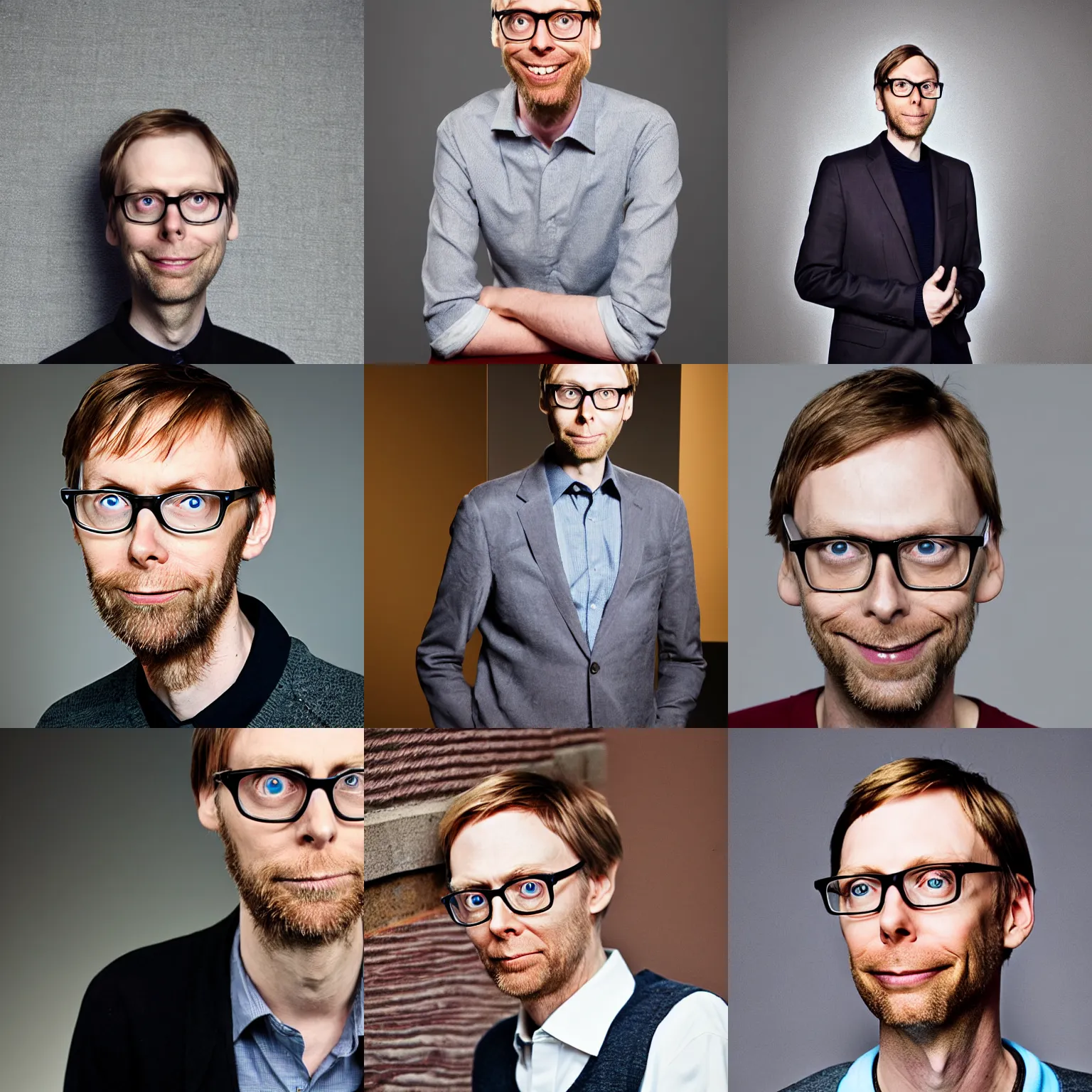 Prompt: portrait photograph of Stephen Merchant