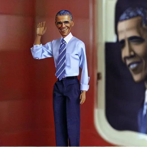 Prompt: Barack Obama as a Barbie doll