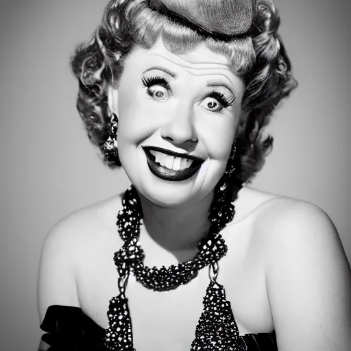 Prompt: Lucy from the I Love Lucy show, professional photography, portrait