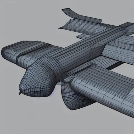 Image similar to concept art for a spaceship, 3D polygonal.