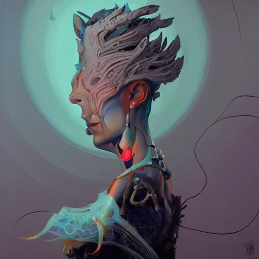 Image similar to Tilda Swinton, Borg queen, peter mohrbacher, highly detailed