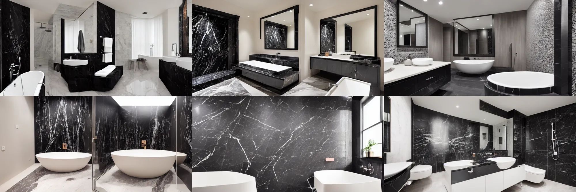 Prompt: premium bathroom design, himalayan salt, polished obsidian, chicago, shanghai, penthouse