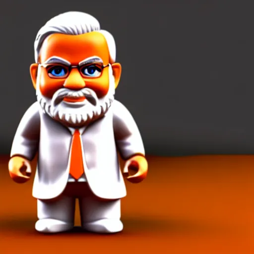 Image similar to narendra modi mini figure, toy, 3 d render, 4 k, hd