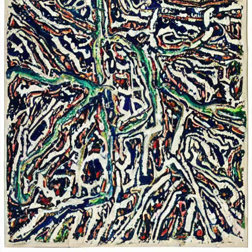 Prompt: desperation; pathetic creature with nothing to lose; hopelessness; drab landscape; desolation; dubuffet