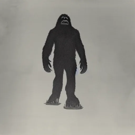 Prompt: photograph of bigfoot