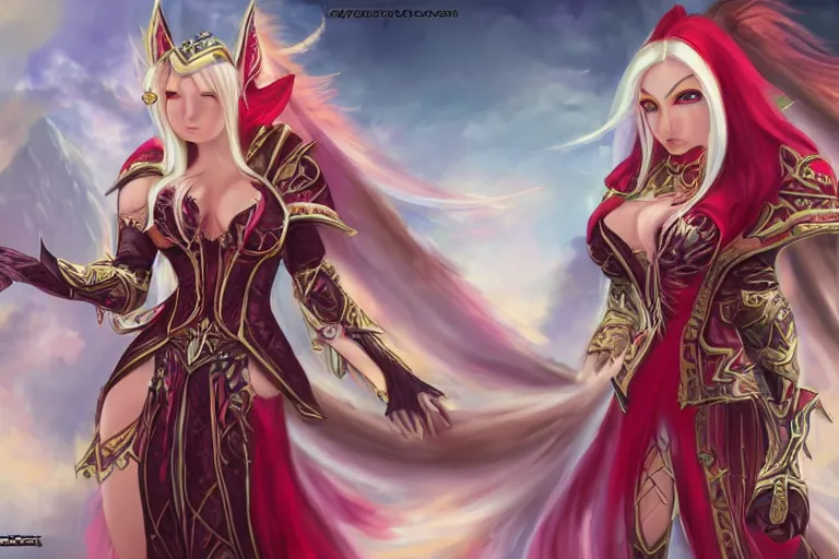 Prompt: blood elf, world of warcraft, trending on art station, fantasy, smooth