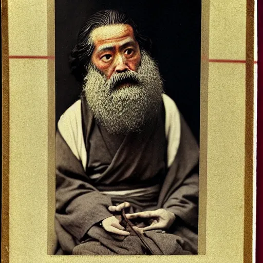 Prompt: color photography of john the baptist by hisaji hara