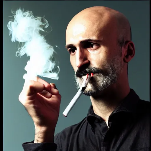 Image similar to very accurate photo, very coherent image, hyper realistic photo of a man holding a cigarette in a hand, by Omar Reda, Tim Booth, award-winning shot