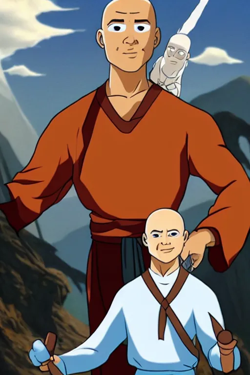 Prompt: mr clean as the avatar, avatar the last airbender