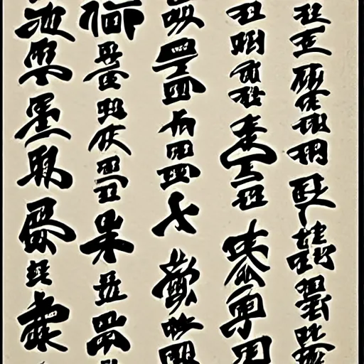 Prompt: most commonly used chinese character, caligraphy, beautiful