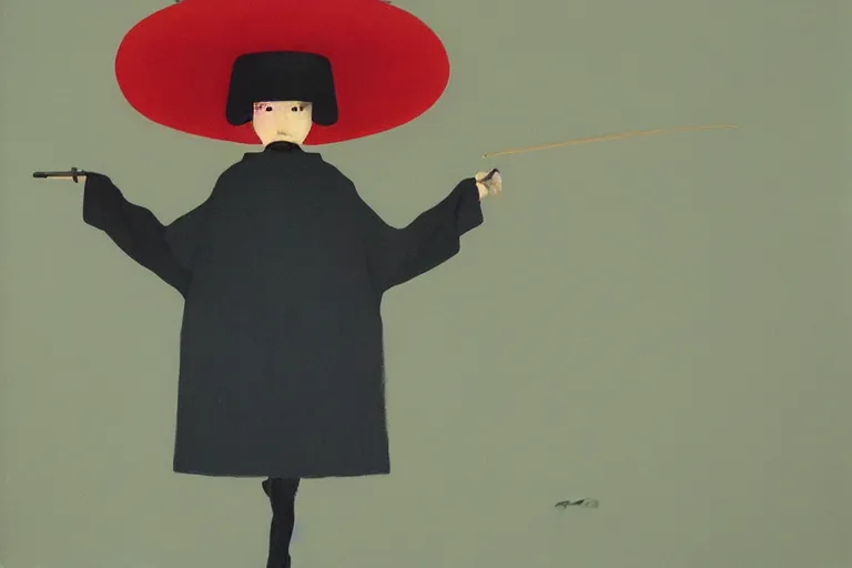 Image similar to samurai in raven - shaped hat artwork by tim eitel