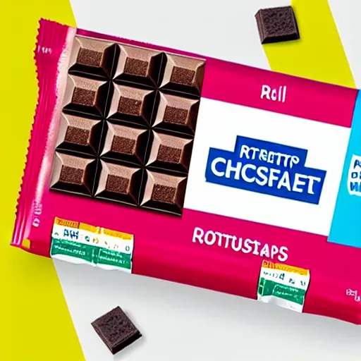 Image similar to Ritter Sport chocolate with dog poop flavour, product shot, photo