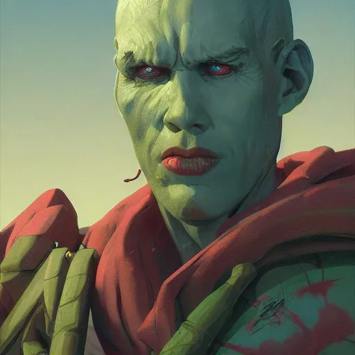 Image similar to 4k headshot of Spawn from Macfarlane comics , killing with green fire by Craig Mullins, ilya kuvshinov, krenz cushart, epic , artgerm trending on artstation by Edward Hopper and Dan Mumford and WLOP and Rutkovsky, beksinski carl spitzweg moebius and tuomas kocar, intricate artwork by caravaggio, Unreal Engine 5, Lumen, Nanite , 4K headshot of godlike clown with defined arms and open hands and bloody clothes with giant mandala wings , intricate face , flawless anime cel animation by Kentaro Miura, psychedelic , highly detailed upper body , professionally post-processed , beautiful, scary, symmetry accurate features, epic, octane rendered, anime masterpiece, accurate