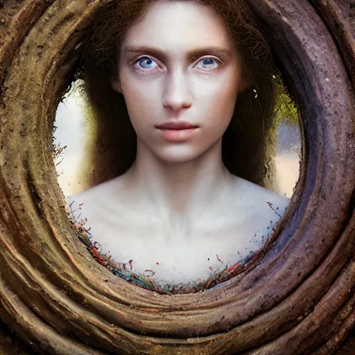 Image similar to photo portrait of a beautiful pagan female, depth of field, zeiss lens, detailed, symmetrical, centered, by edward robert hughes, connor hibbs, annie leibovitz and steve mccurry, david lazar, jimmy nelsson, breathtaking, 8 k resolution, extremely detailed, beautiful, establishing shot, artistic, hyperrealistic, beautiful face, octane render