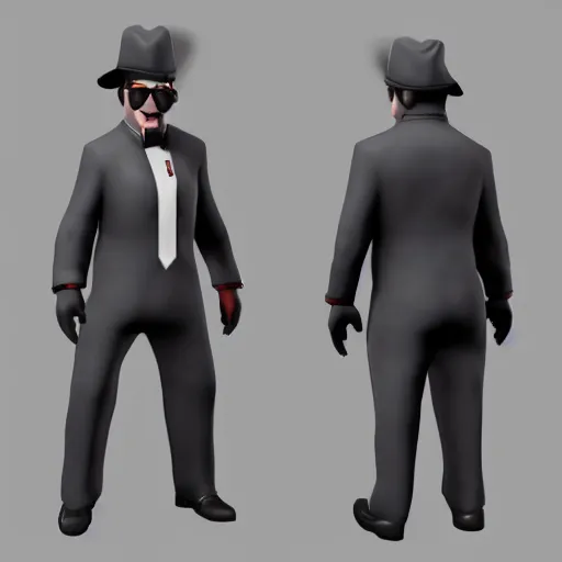 Image similar to 3 d model of spy ( from team fortress 2 )