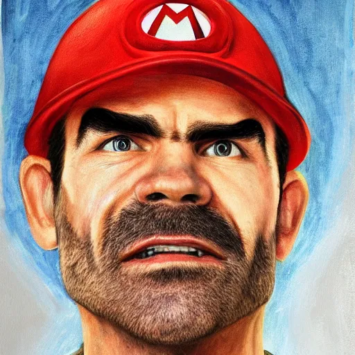 Image similar to Portrait of Trevor philips as Mario