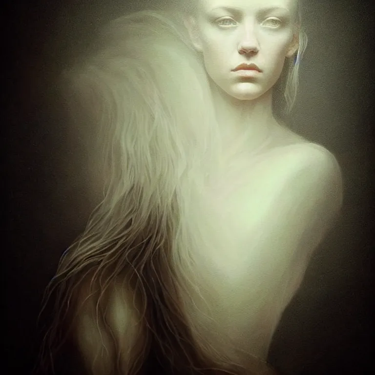 Image similar to epic professional digital art lindsay mann, moderate atmospheric lighting, painted, intricate, detailed, foreboding, by leesha hannigan, wayne haag, reyna rochin, ignacio fernandez rios, mark ryden, iris van herpen,, epic, stunning, gorgeous, much wow, cinematic, masterpiece.