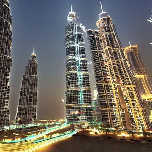 Prompt: gta : dubai, radiant light