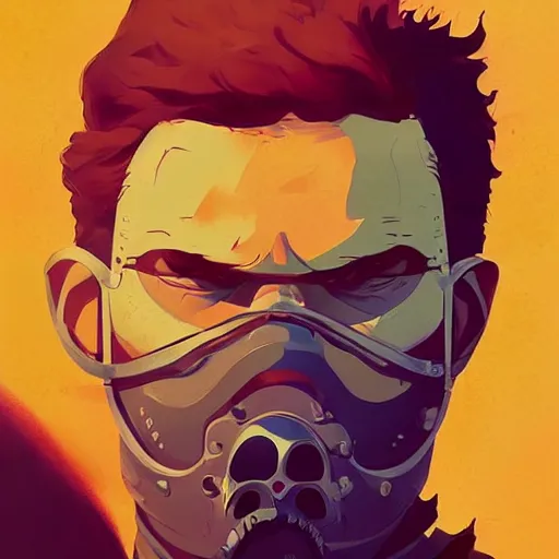 Image similar to face icon stylized minimalist mad max : fury road, loftis, cory behance hd by jesper ejsing, by rhads, makoto shinkai and lois van baarle, ilya kuvshinov, rossdraws global illumination