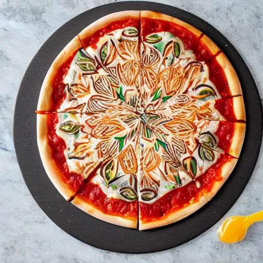 Prompt: mandala pizza