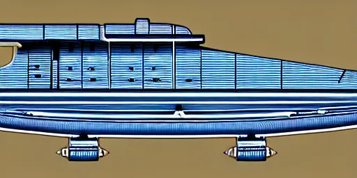 Image similar to very detailed blueprint schematics for the barbie imperial cruiser