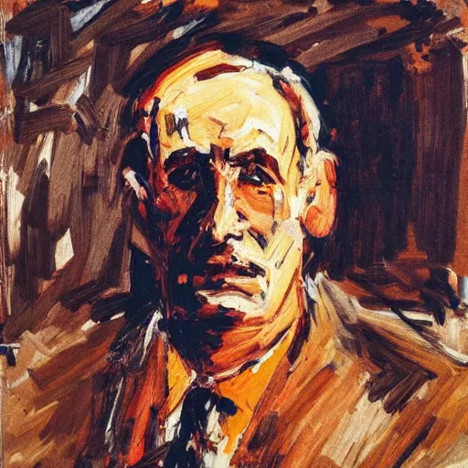 Image similar to portrait by Frank Auerbach