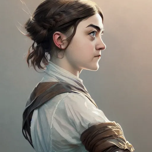 Image similar to ultra realistic illustration, maisie williams, intricate, elegant, highly detailed, digital painting, artstation, concept art, smooth, sharp focus, illustration, art by artgerm and greg rutkowski and alphonse mucha