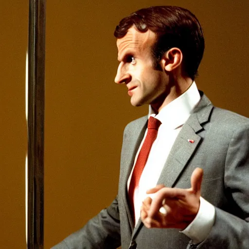 Image similar to Emmanuel Macron in American Psycho (1999)