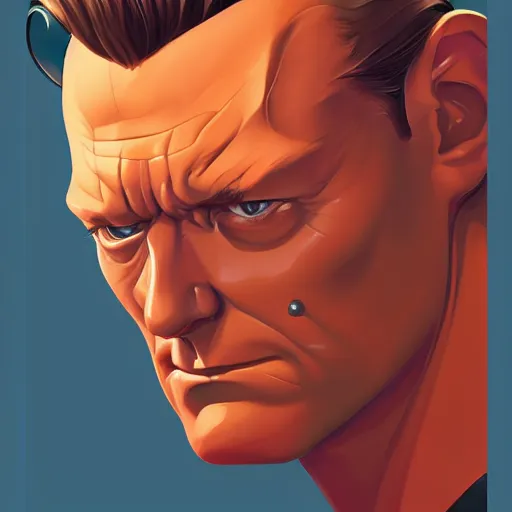 Image similar to face icon stylized minimalist t - 1 0 0 0, loftis, cory behance hd by jesper ejsing, by rhads, makoto shinkai and lois van baarle, ilya kuvshinov, rossdraws global illumination