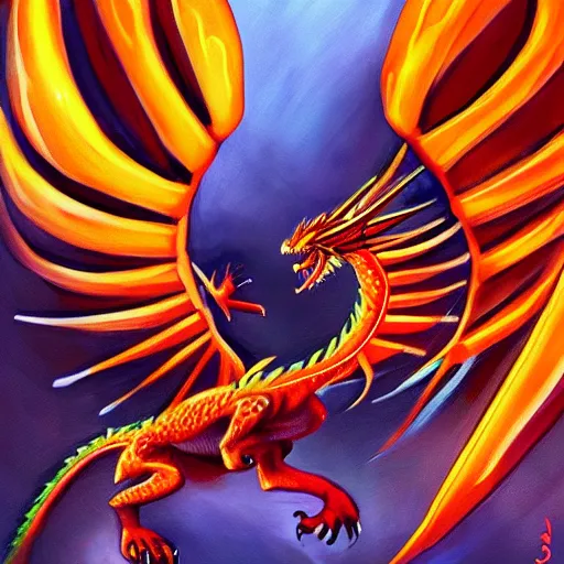 Image similar to beautiful painting of a dragon, accurate, digital art, wings of fire