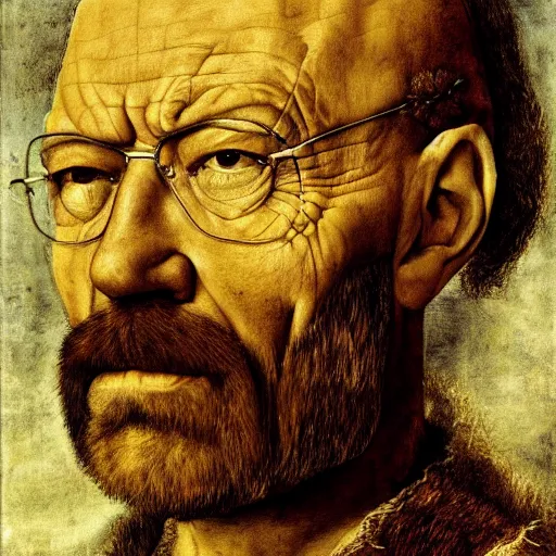 Image similar to giuseppe arcimboldo, walter white, new scifi movie, film still, seeds, legumes