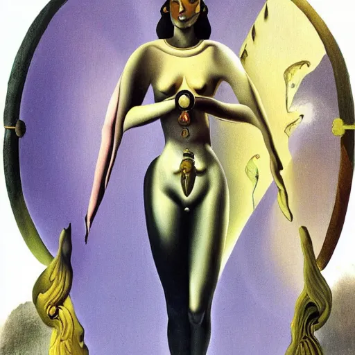 Image similar to a goddess mystic female warrior leader by salvador dali digital artwork business leader