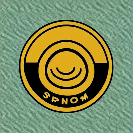 Prompt: spencers shroomery logo. mushroom theme, retro styling circular design by aaron draplin and ivan chermayeff