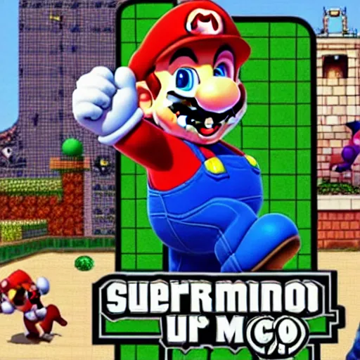 Image similar to “Super Mario in the GTA V loading screen”