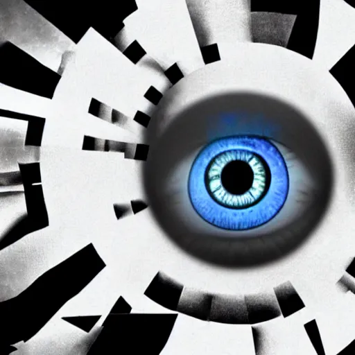 Prompt: the all seeing eye of mark zuckerberg, award winning epic dystopian surrealism