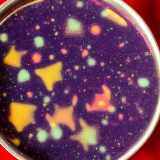 Prompt: galaxy soup 4k close up