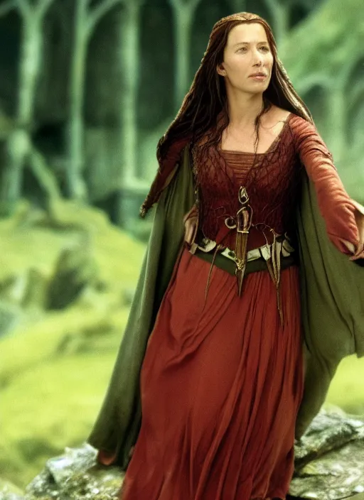 film still of Emma Thompson as Arwen in The Lord of | Stable Diffusion ...