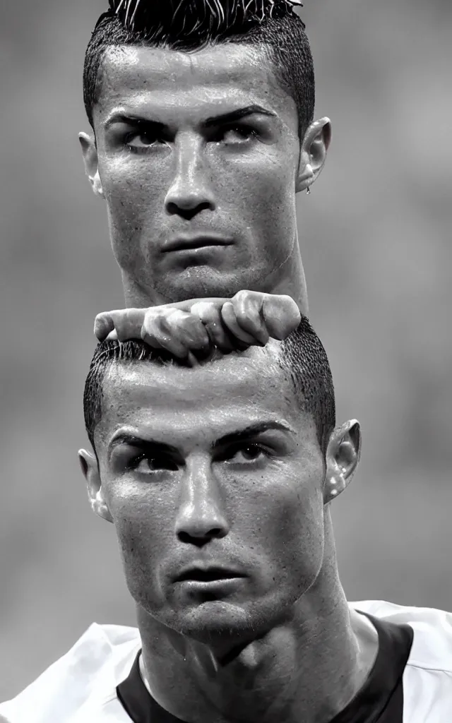 Image similar to cristiano ronaldo with a mohawk