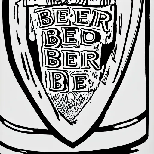 Prompt: pint of beer, inking