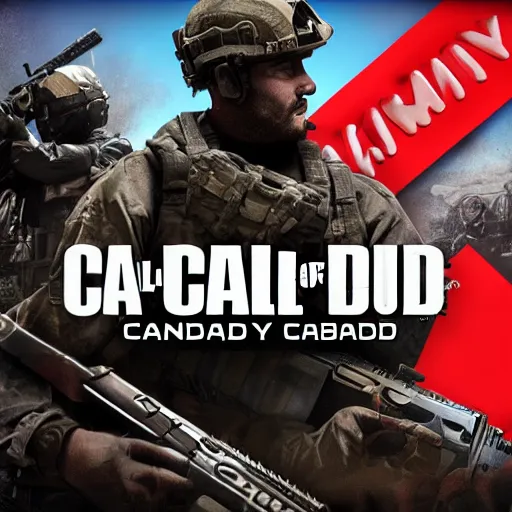 Image similar to call of duty but in Candyland