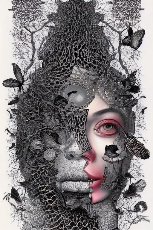 Prompt: cell shaded optical illusion by dan hillier color work by daniel merriam