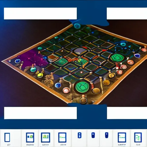 Image similar to An artificial intelligence creating a board game, 4k, dramatic lighting, high detail