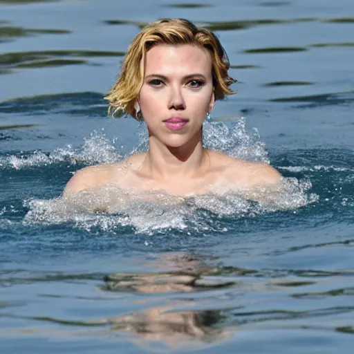 Prompt: scarlett johansson going for a swim, photography, olympics, beautiful,