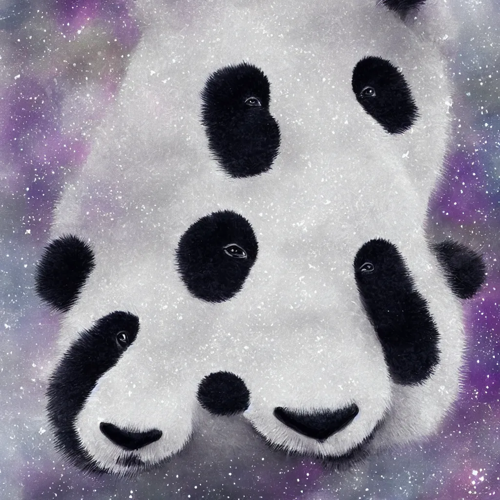 Image similar to panda 🐼 , high quality, high details, 🌌, high detail photo, 🌠,digital art,