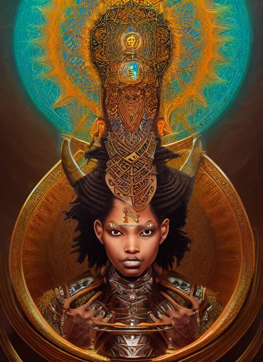 Image similar to : horus fantasy, fantasy magic, , intricate, sharp focus, illustration, highly detailed, digital painting, concept art, matte, jahbu art and Paul lewin and kehinde wiley, masterpiece