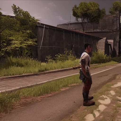 Image similar to the walking deaf, unreal engine 5, perfect scene,