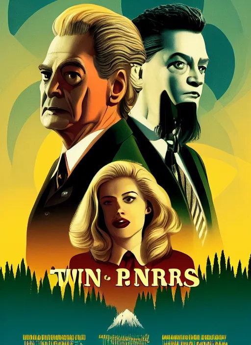 Image similar to twin peaks movie poster art by danilo ducak
