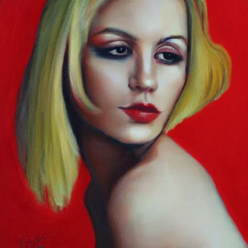 Image similar to portrait of a blonde femme fatale by Glen Orbik, - H 896